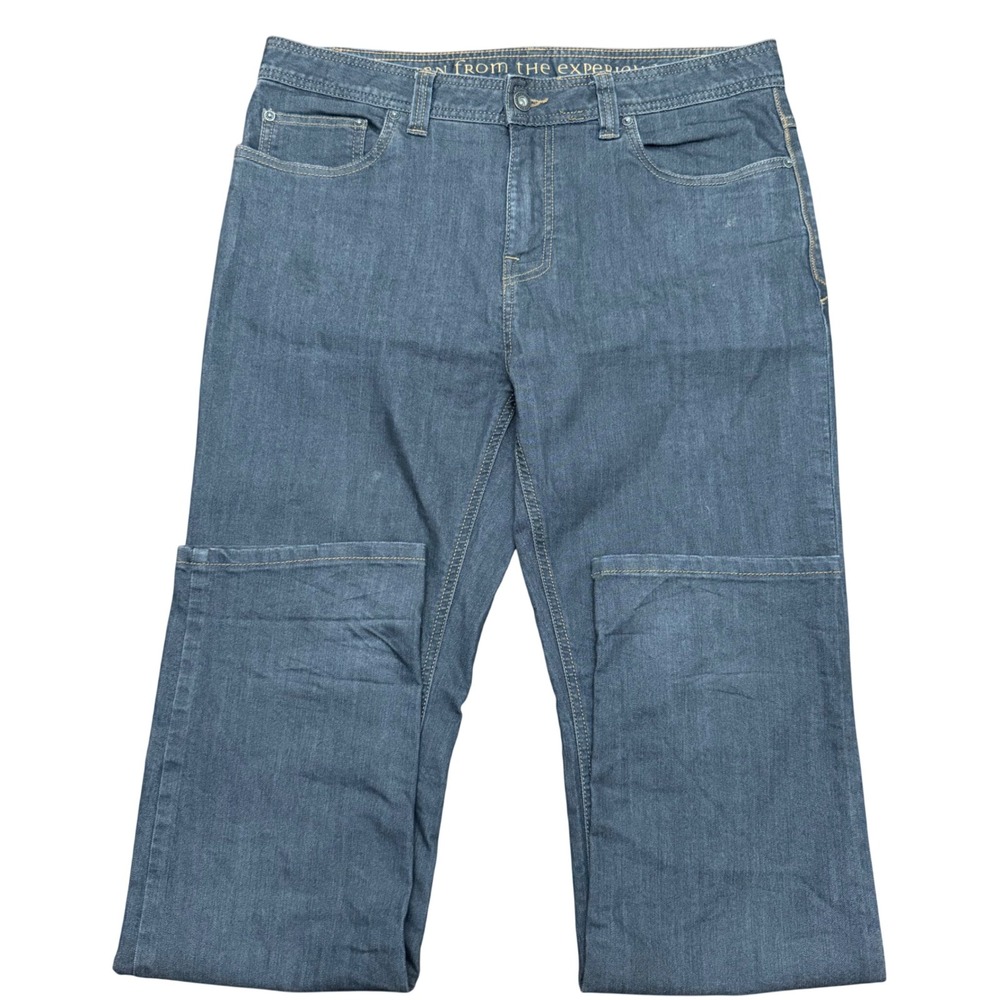 Prana Bridger Jean Mens 34x32 Dark Grey Slim Fit Organic Cotton Stretch‎ Denim